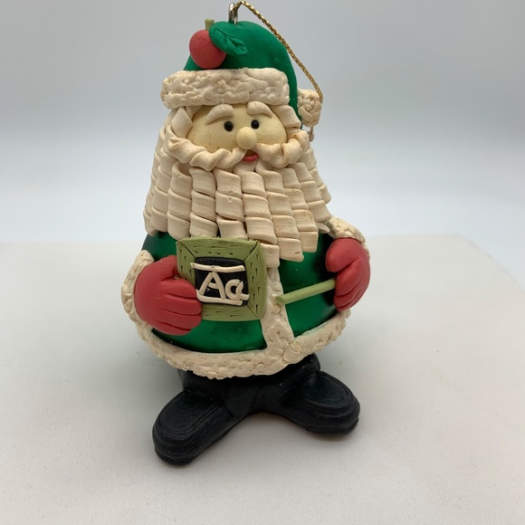Vintage Handmade Christmas Teacher Santa Claus Retro Christmas Ornament - Picture 5 of 13